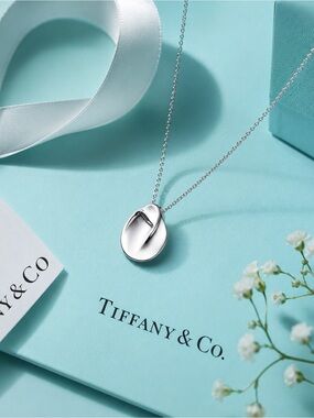 Authenticated Tiffany & Co. Elsa Peretti Madonna Silver Pendant Necklace 16”